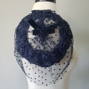 Beautiful Antique Hat in Navy